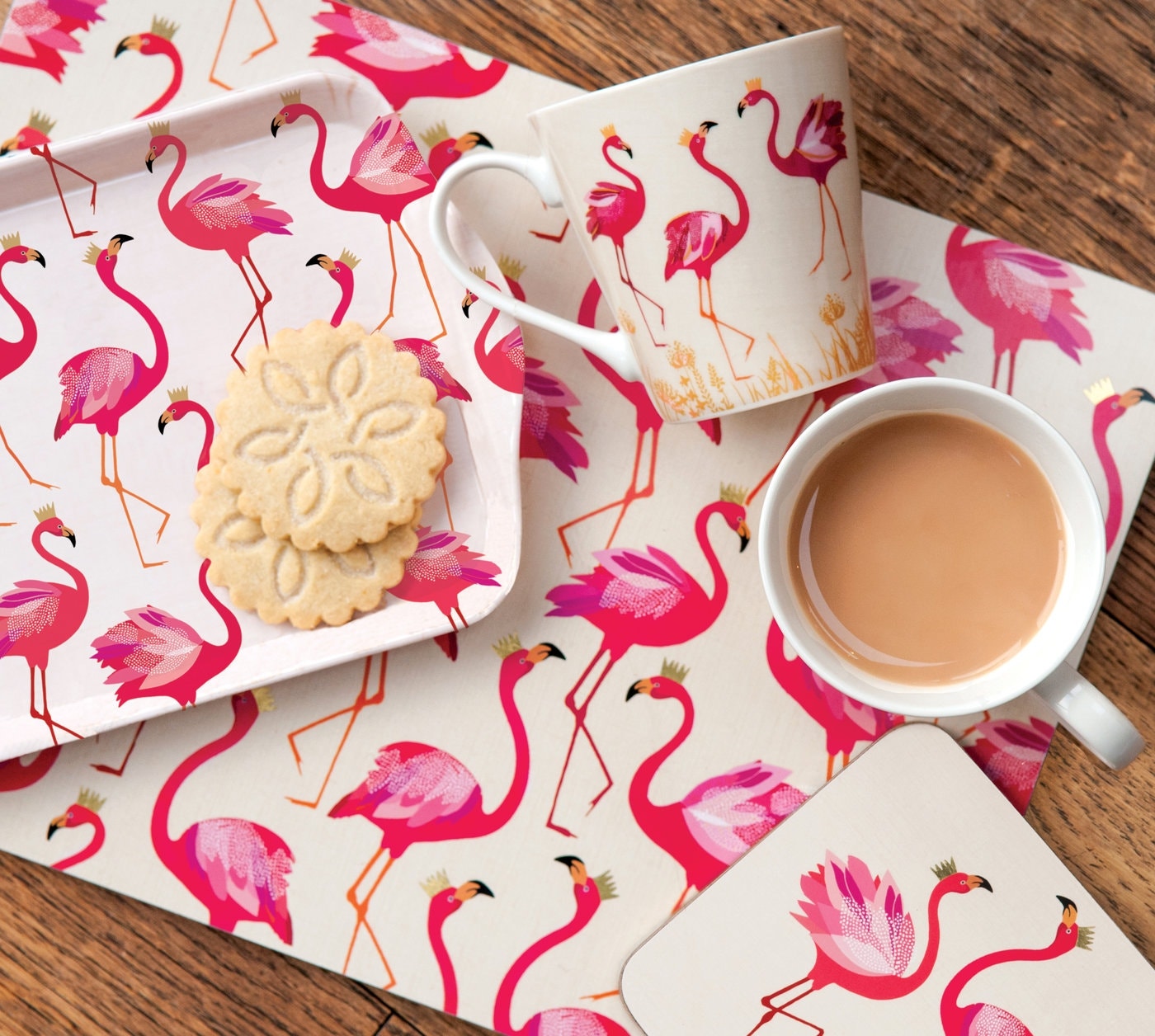 Sara Miller London Portmeirion The Flamingo Square Placemats Set of 4 