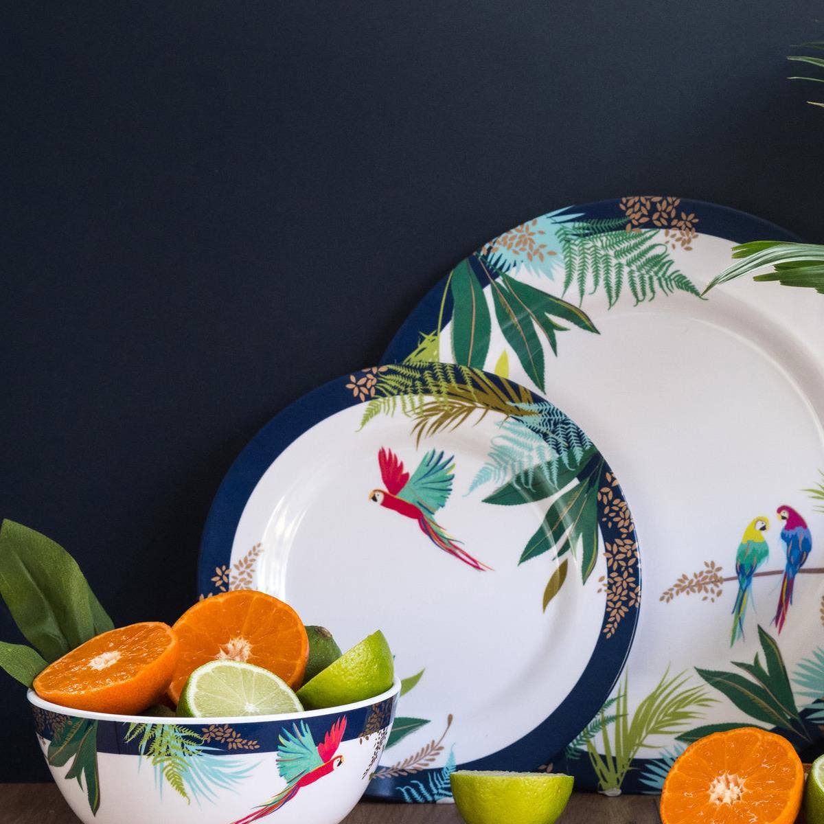 Sara Miller London Portmeirion The Parrot Melamine Bowl Set of 4