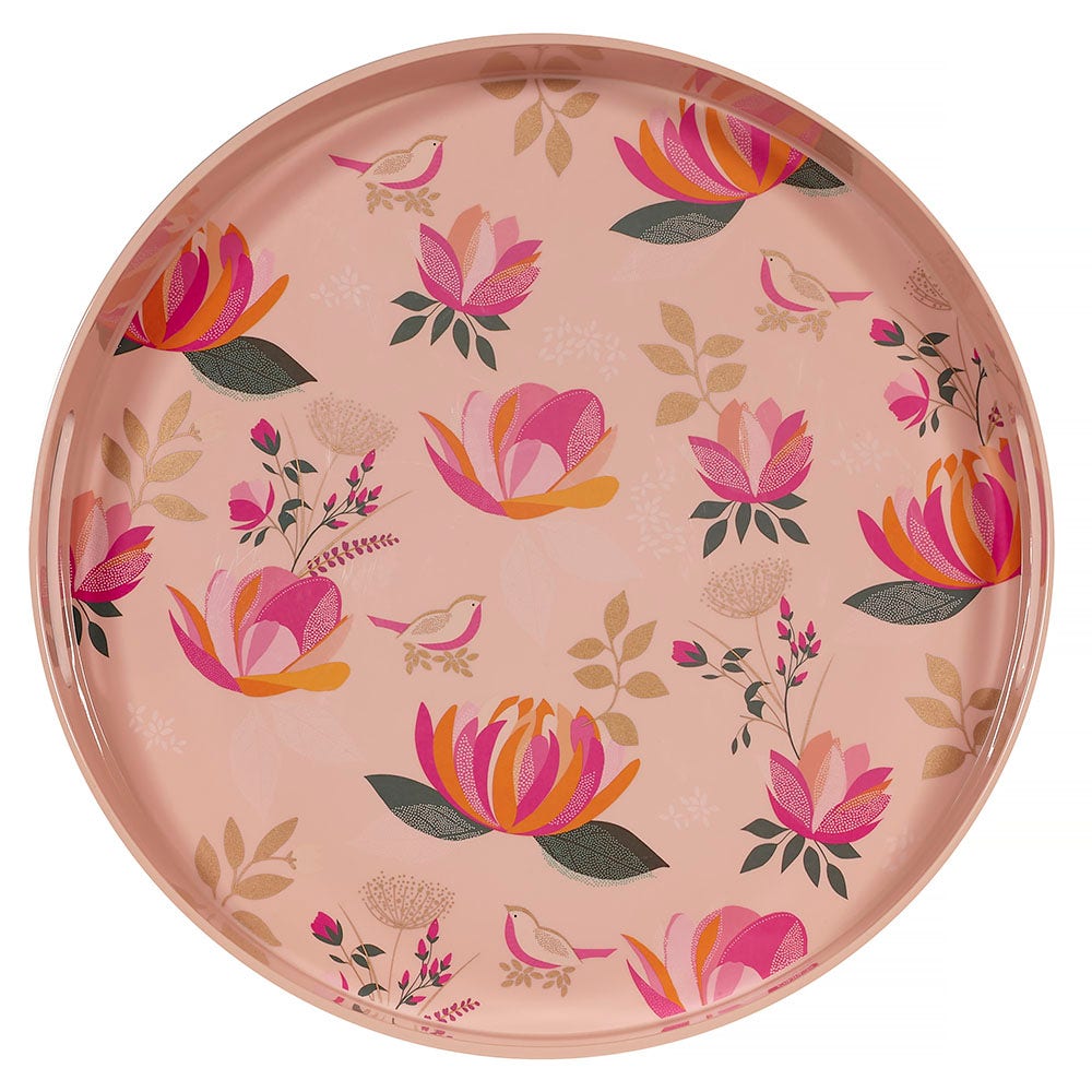 Sara Miller London Peony Collection Round Tray