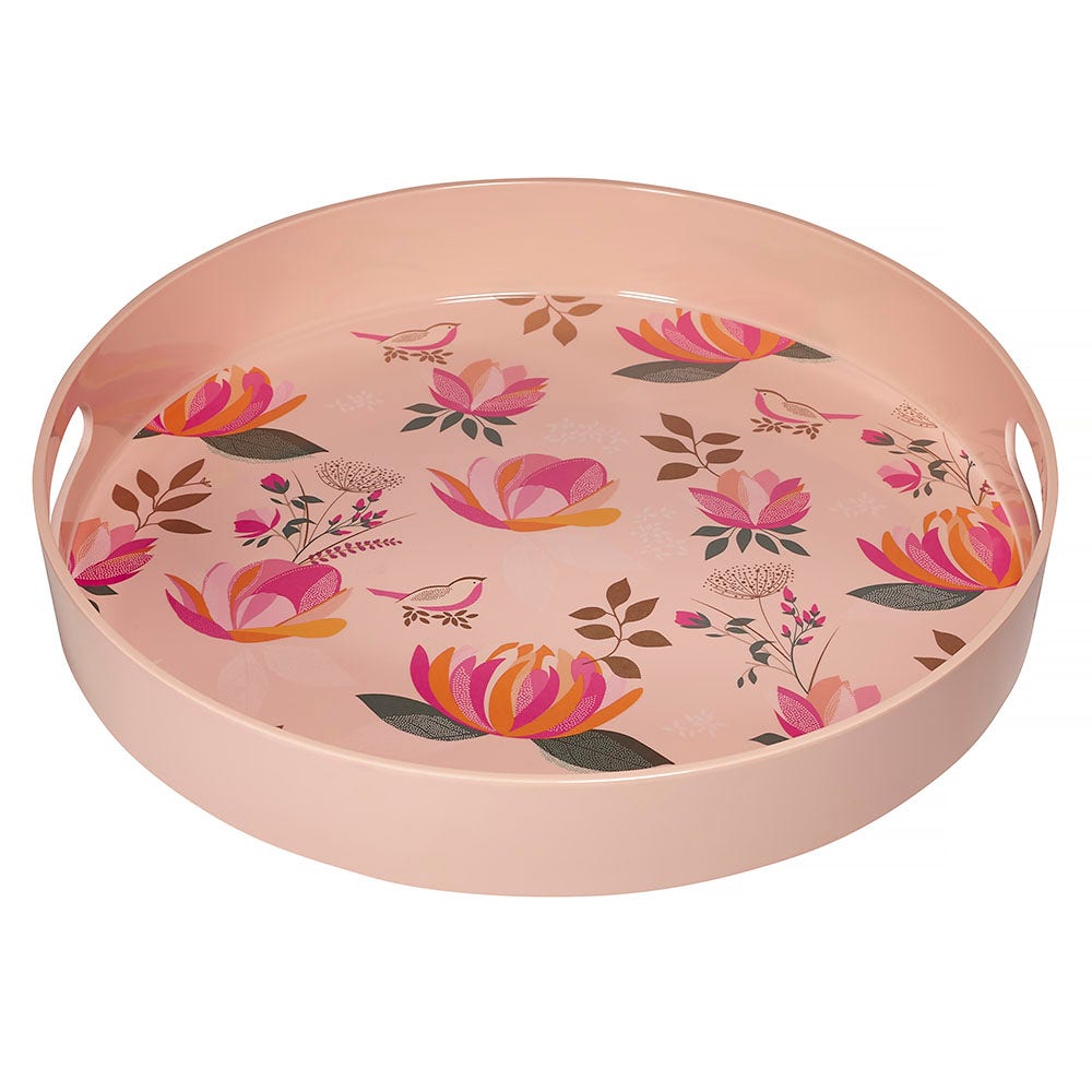 Sara Miller London Peony Collection Round Tray