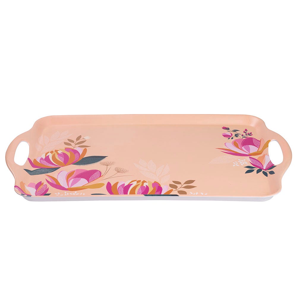 Sara Miller London Peony Collection Large Handled Tray