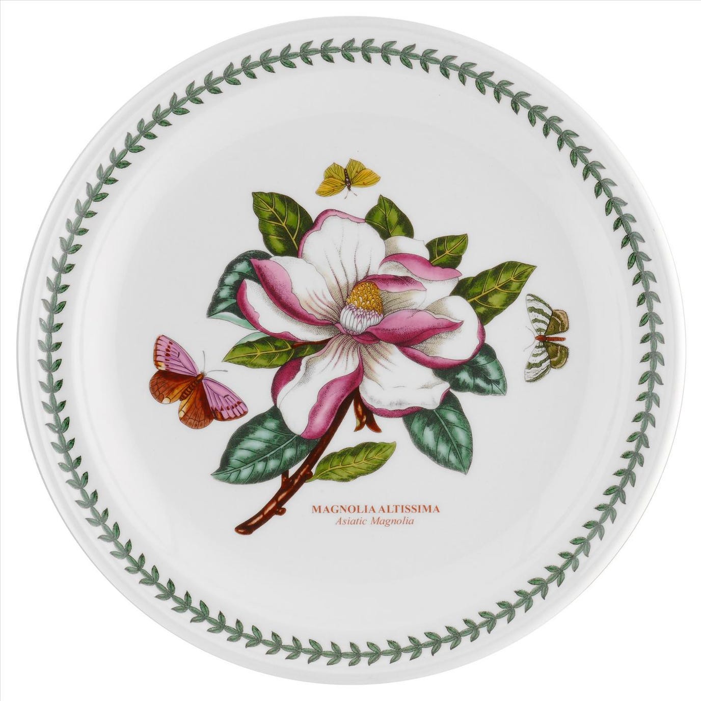 Seconds Portmeirion Botanic Garden 10 Inch Plate (Romantic Shape) Set of 6 No Guarantee of Flower Design