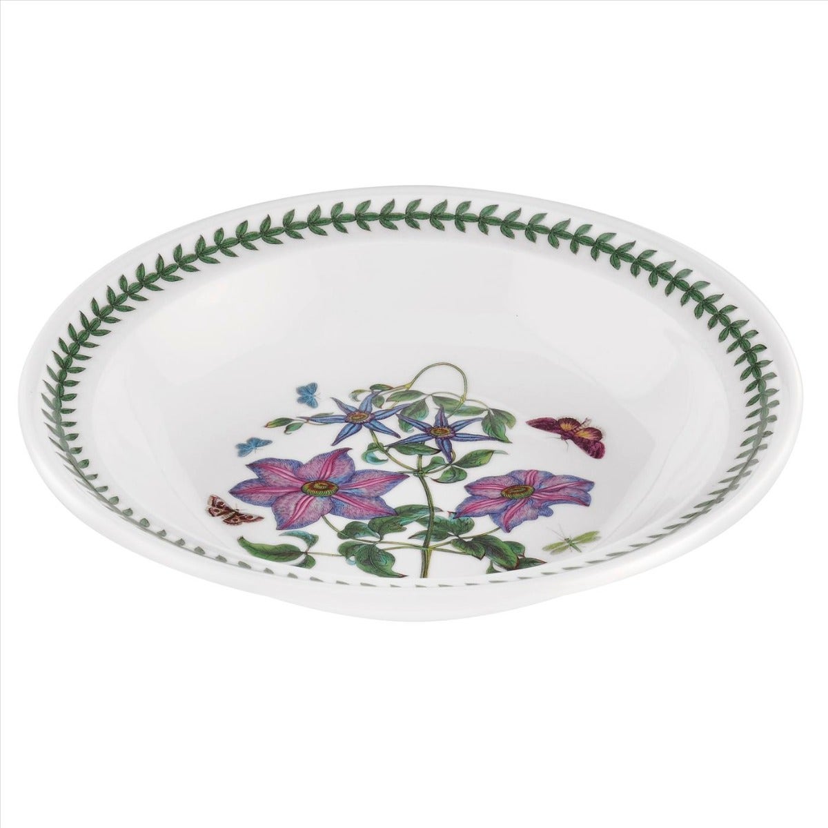 Seconds Portmeirion Botanic Garden Set Of 6 9.5 Inch Pasta Bowls Romantic Shape - No Guarantee of Flower Design