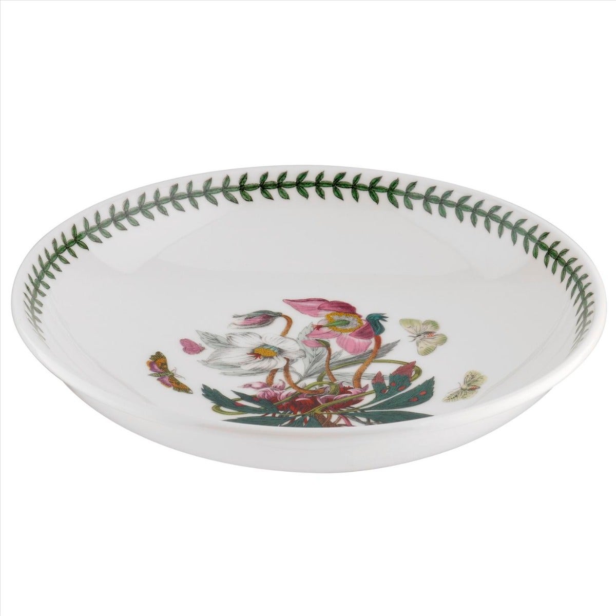 Seconds Portmeirion Botanic Garden Set Of 6 9.25 Inch Pasta Bowls - No Guarantee of Flower Design