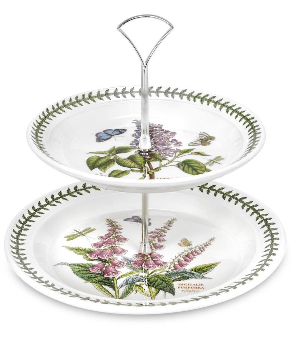 Seconds Portmeirion Botanic Garden 2 Tier Cake Stand