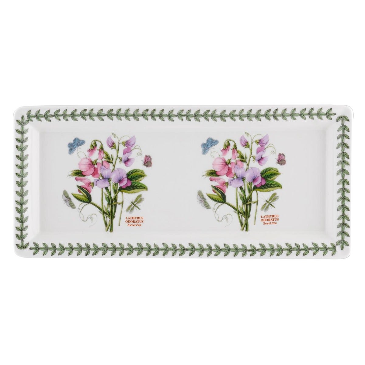 Seconds Portmeirion Botanic Garden Sandwich Tray - No Guarantee of Flower Design