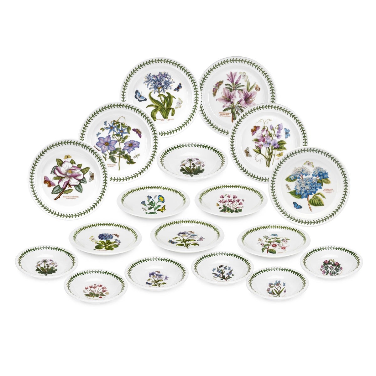 Seconds Portmeirion Botanic Garden 18 Piece Plate & Bowl Set