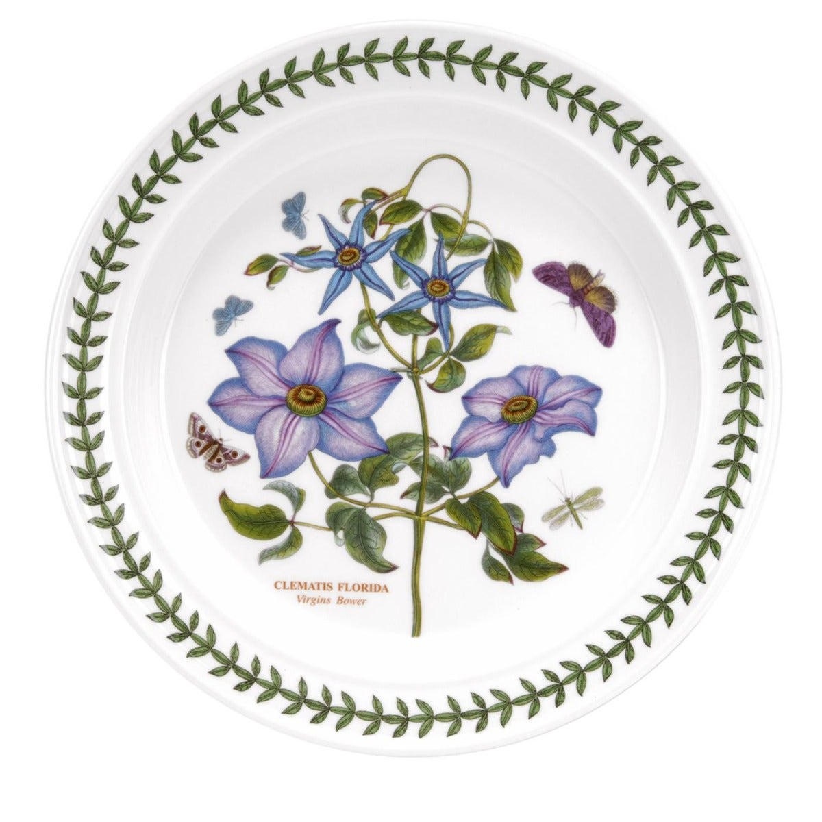 Seconds Portmeirion Botanic Garden Set Of 6 10 Inch Plates - Clematis