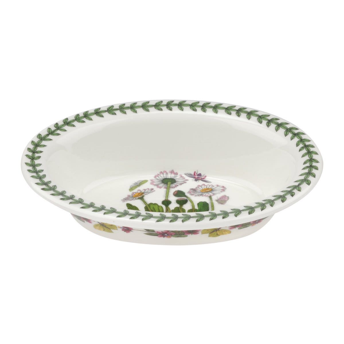 Seconds Portmeirion Botanic Garden 8 Inch Oval Pie Dish - Daisy