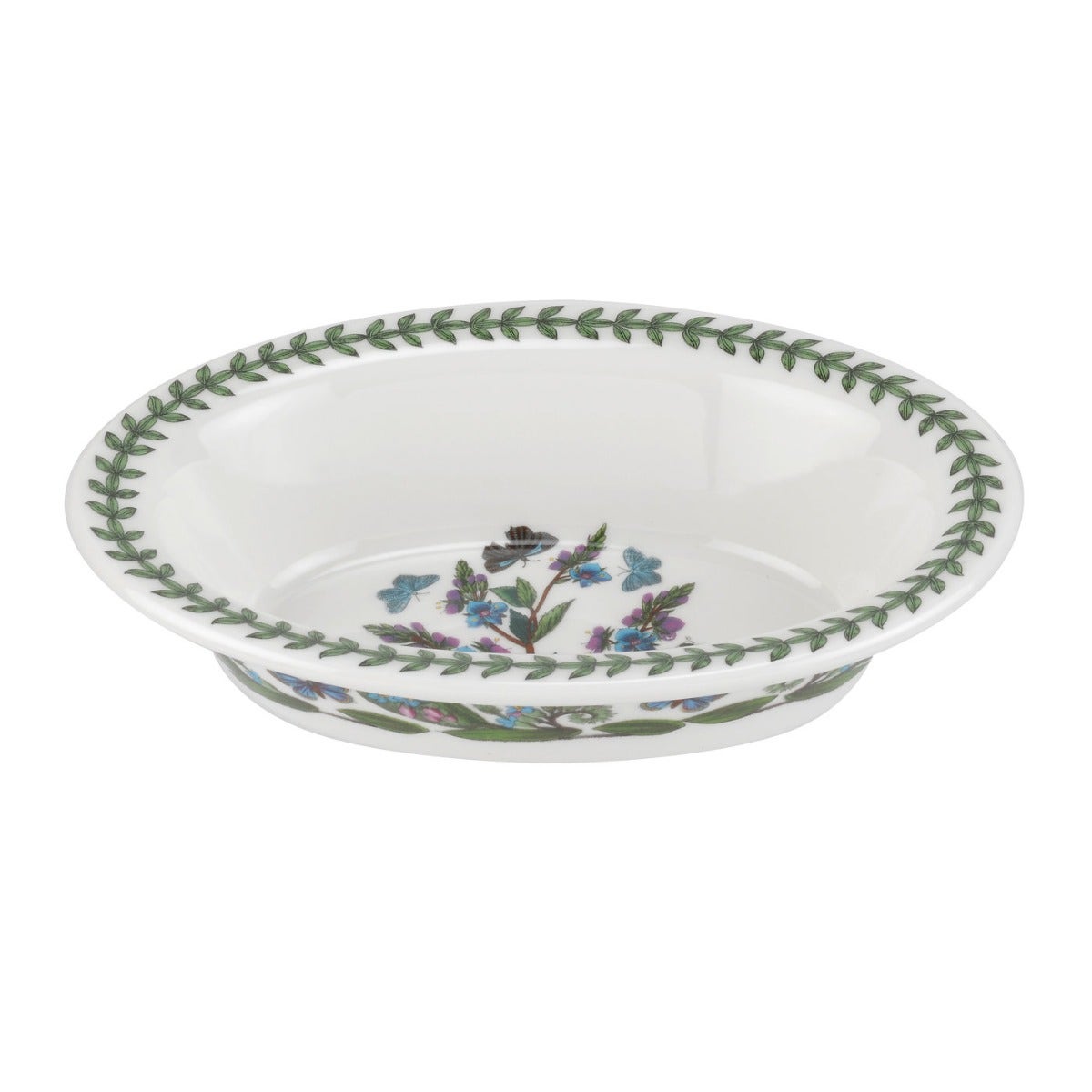 Seconds Portmeirion Botanic Garden 8 Inch Oval Pie Dish - Speedwell