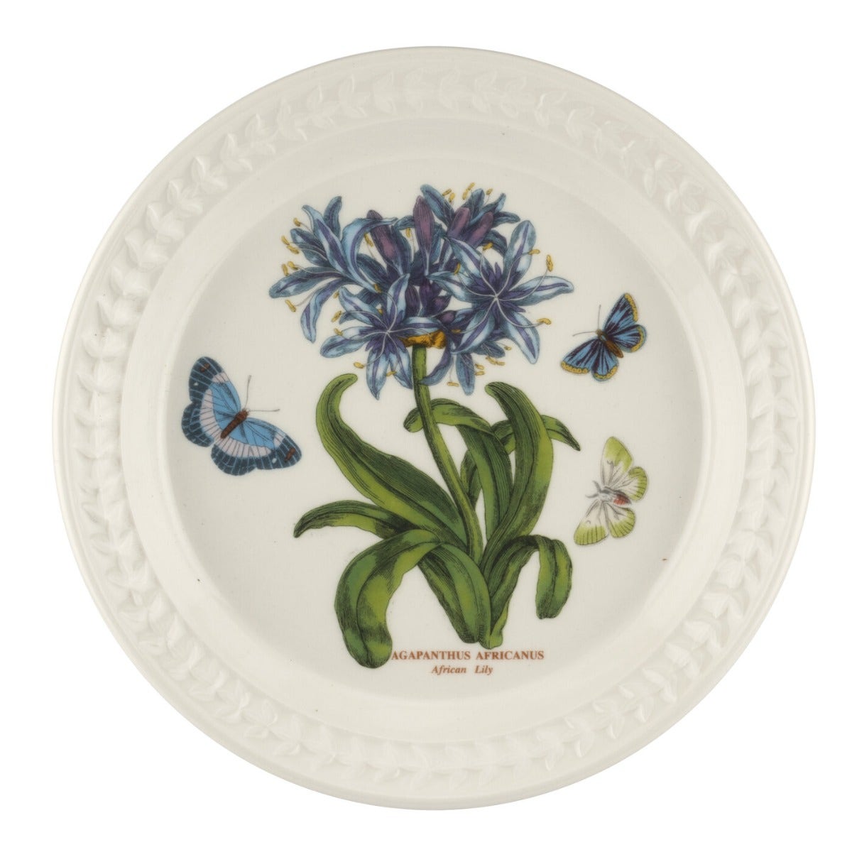 Seconds Portmeirion Botanic Garden Embossed 8 Inch Plate - No Guarantee of Flower Design