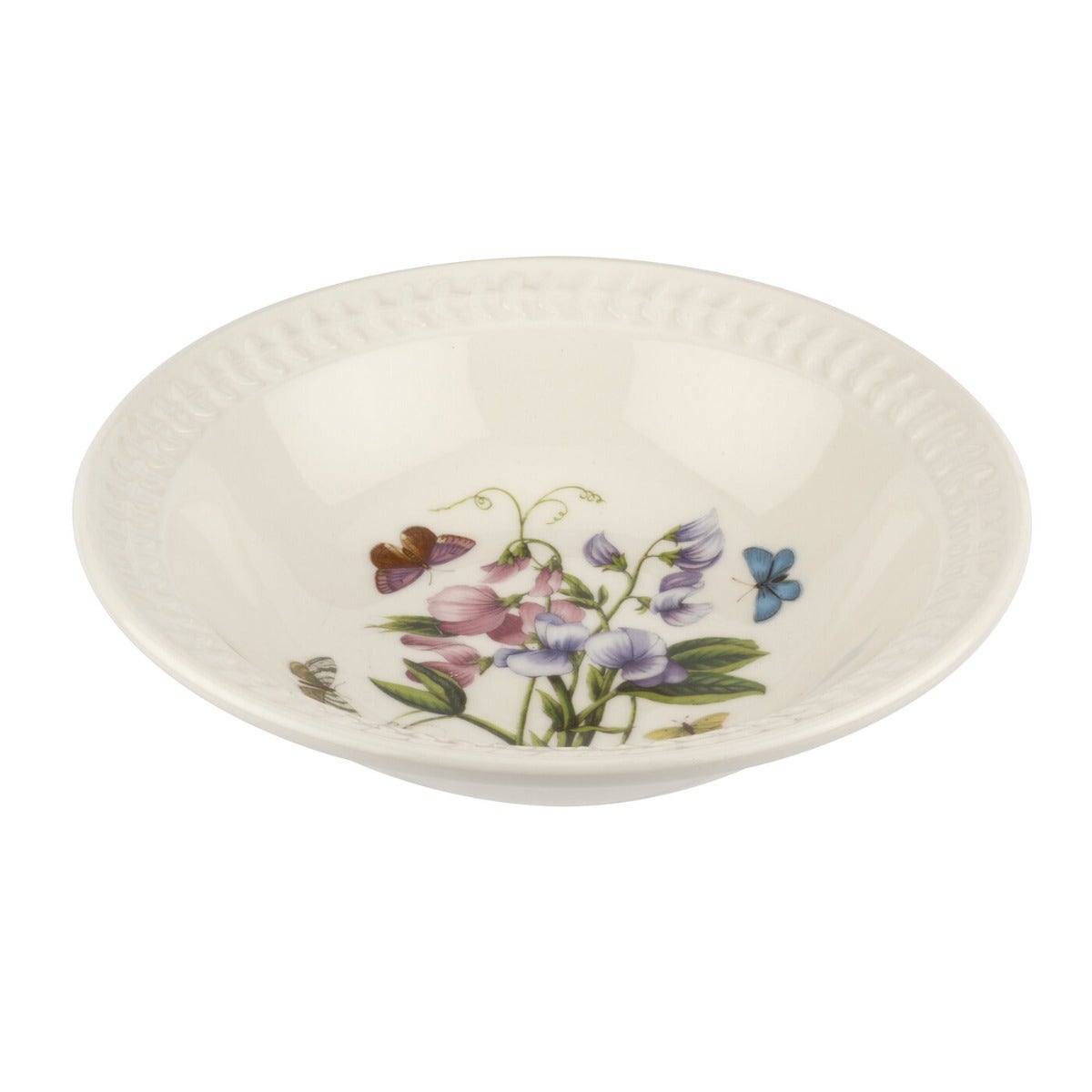 Seconds Portmeirion Botanic Garden Embossed 9 Inch Pasta Bowl - No Guarantee of Flower Design