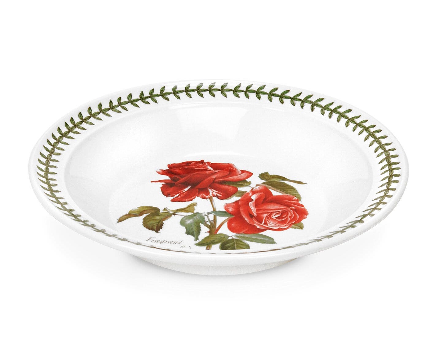 Seconds Portmeirion Botanic Roses Set of 6 8 Inch Soup Plate - No Guarantee of Flower Design