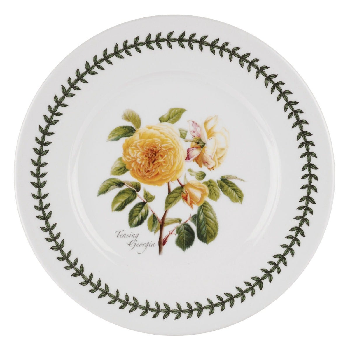 Seconds Portmeirion Botanic Roses Set of 6 9 inch Rimmed Plates - No Guarantee of Flower Design