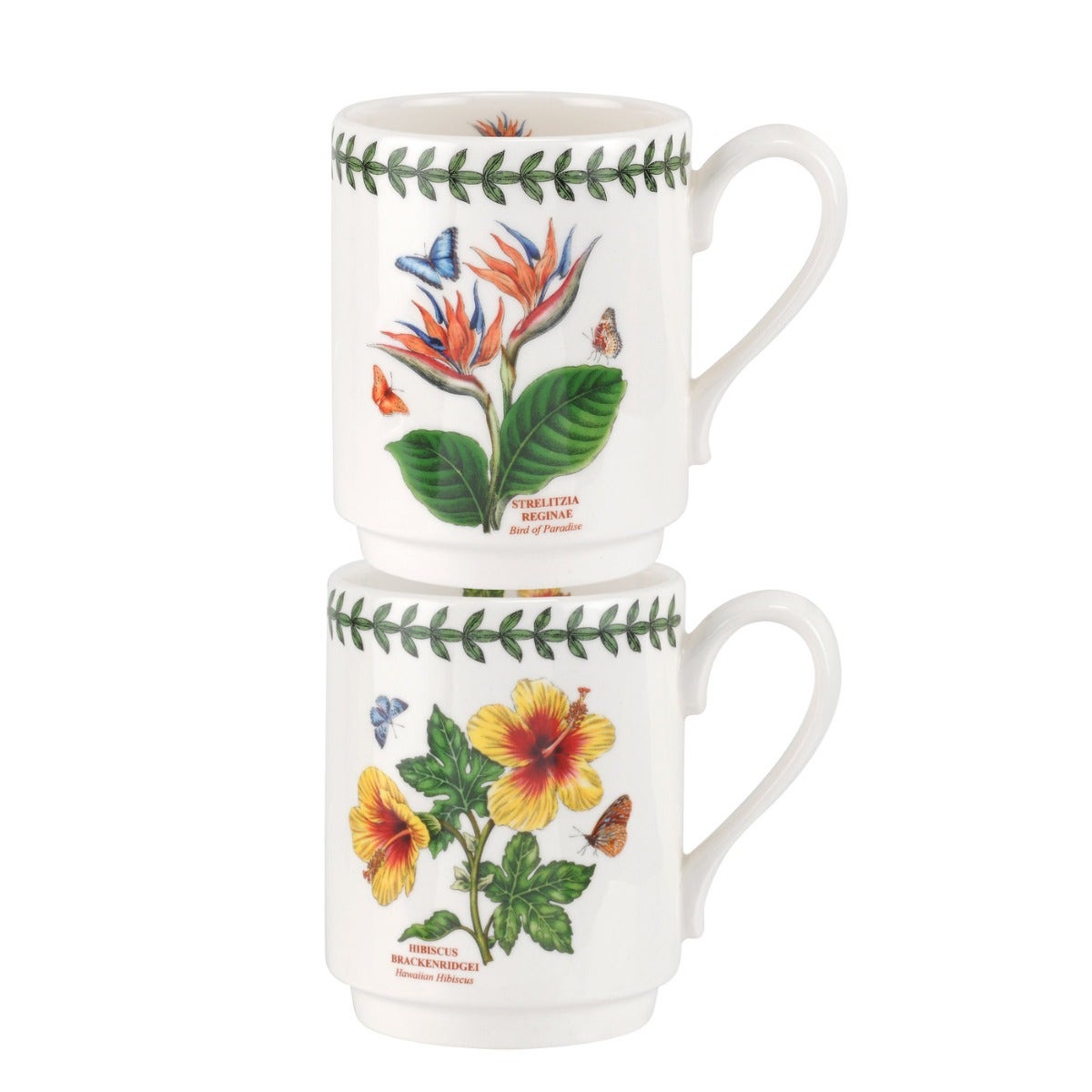 Seconds Portmeirion Exotic Botanic Garden Set of 6 Stacking Mug - No Guarantee of Flower Design