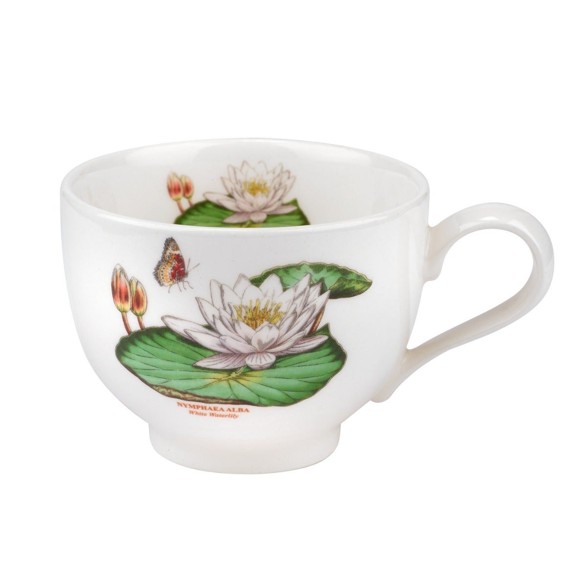 Seconds Portmeirion Exotic Botanic Garden Set of 6 Tea Cup ONLY (T) - Water Lily and Hibiscus 