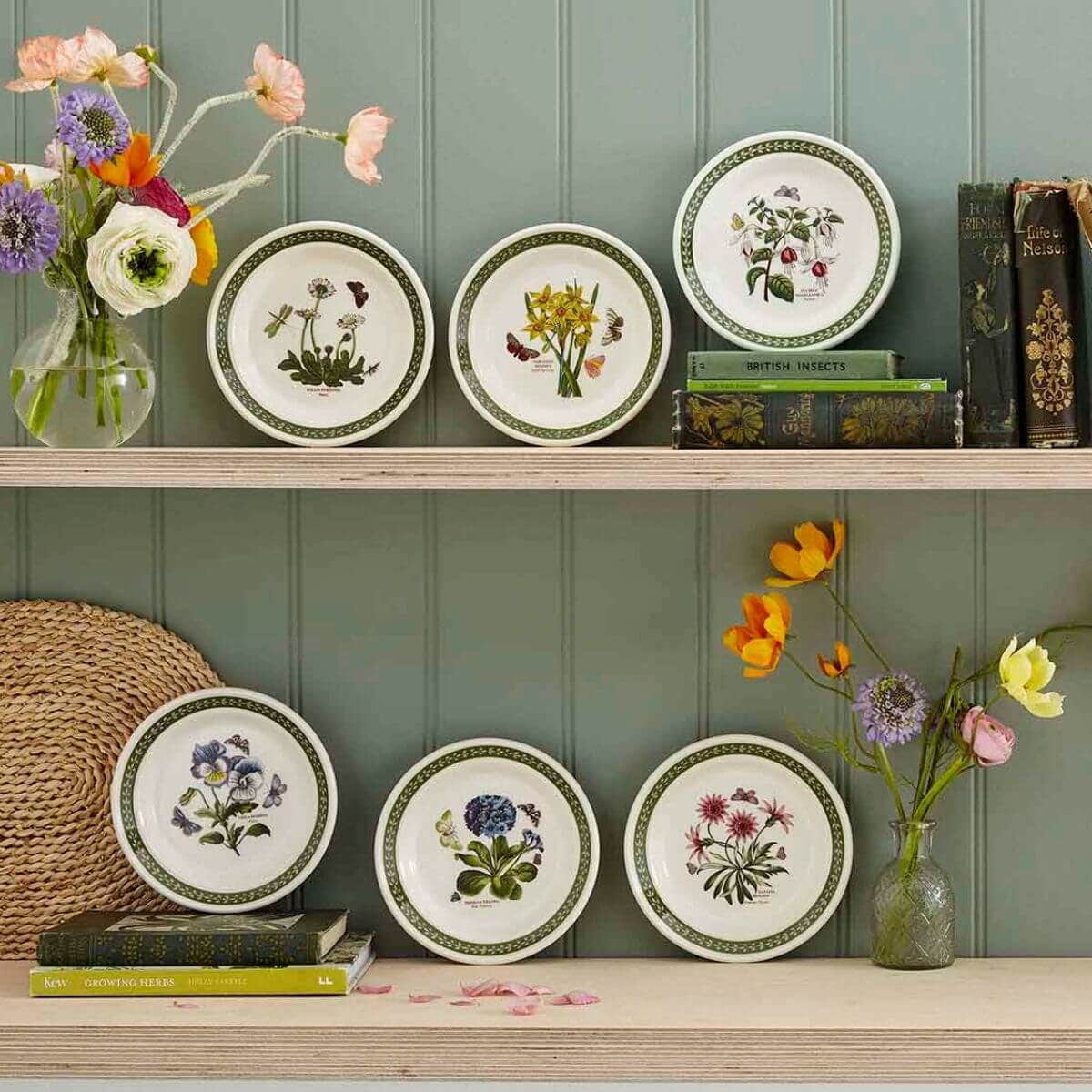 Botanic Garden Etchings, set of 6 Side Plates