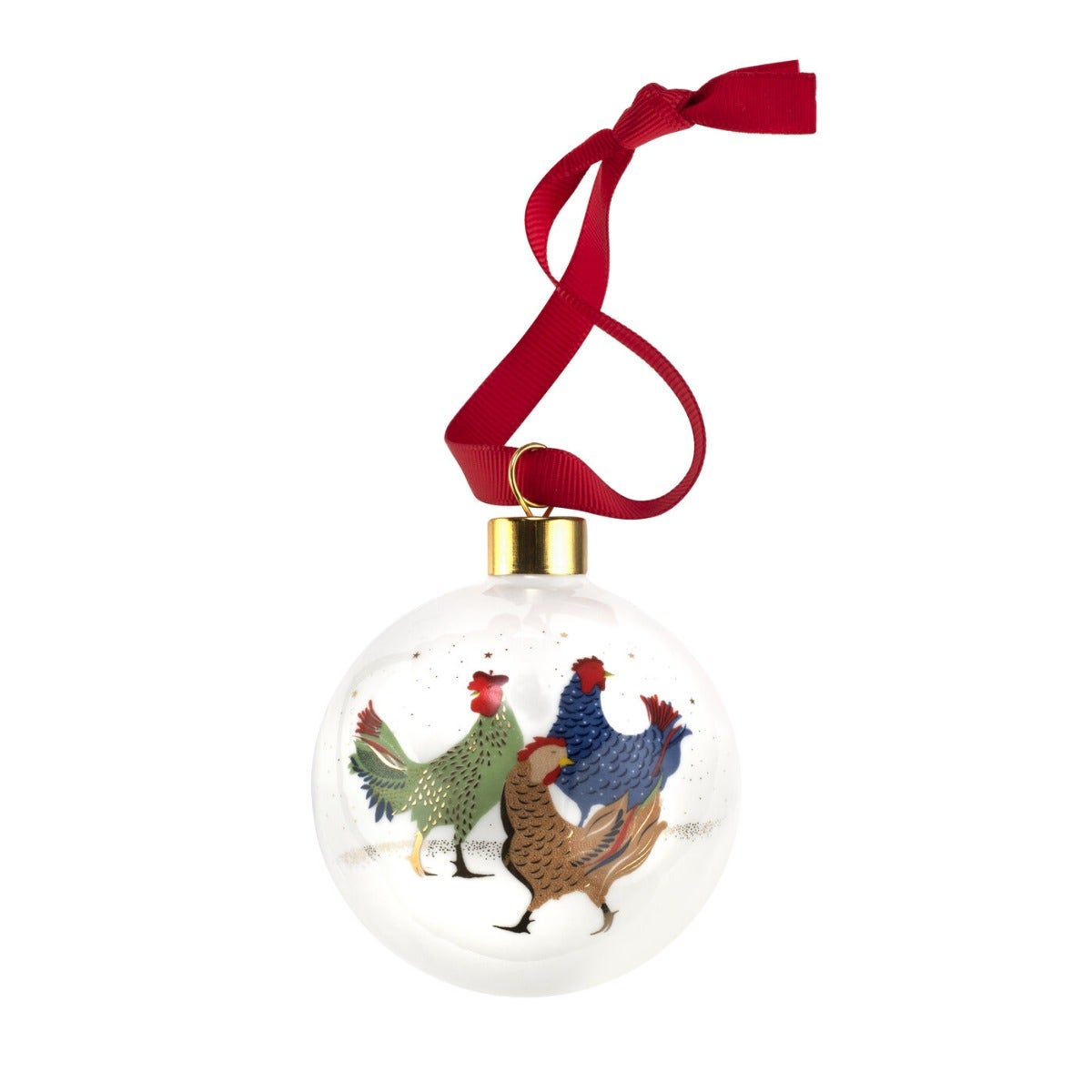 Sara Miller London Portmeirion Three French Hens Bauble