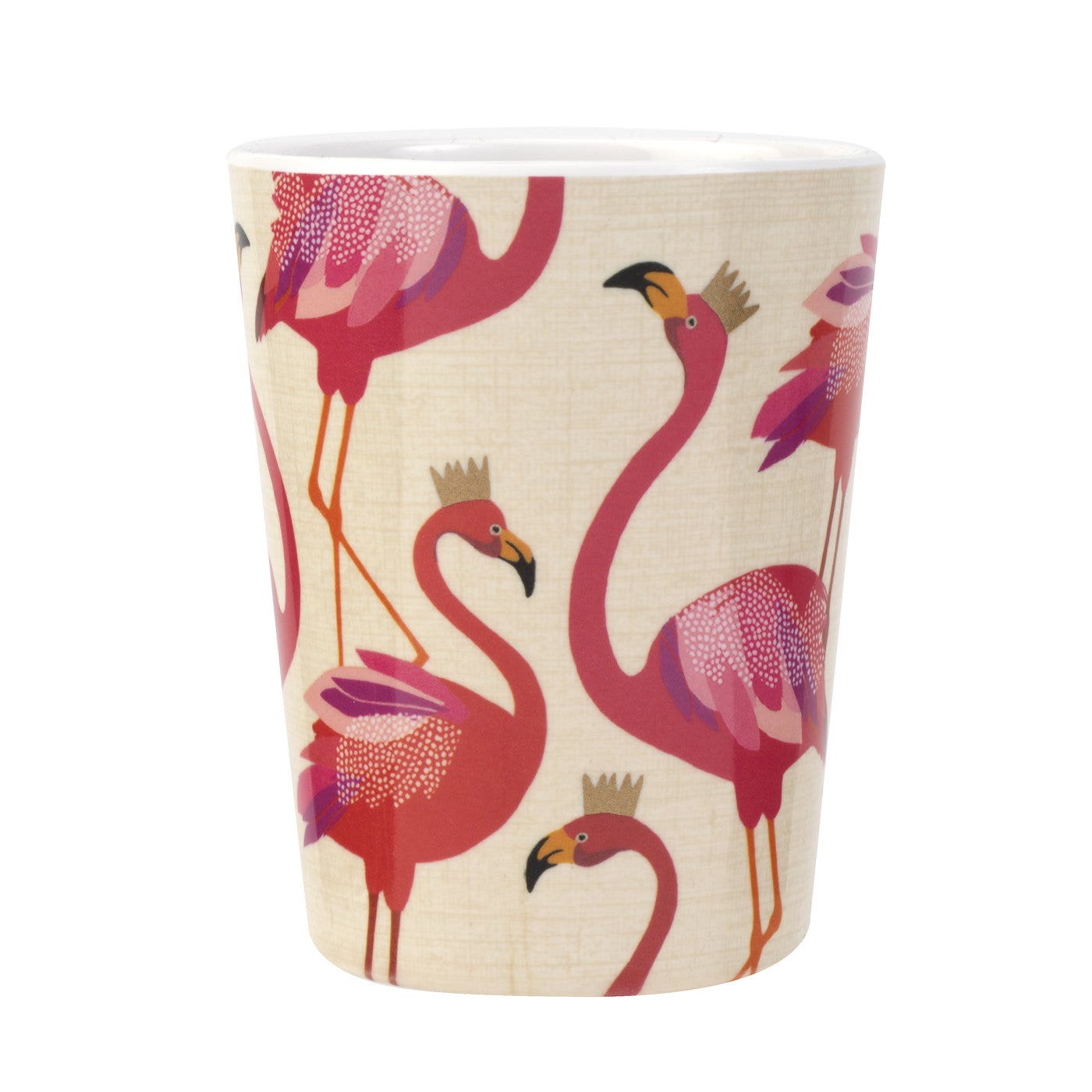 Sara Miller London Portmeirion Flamingo Melamine Cup Set of 4 