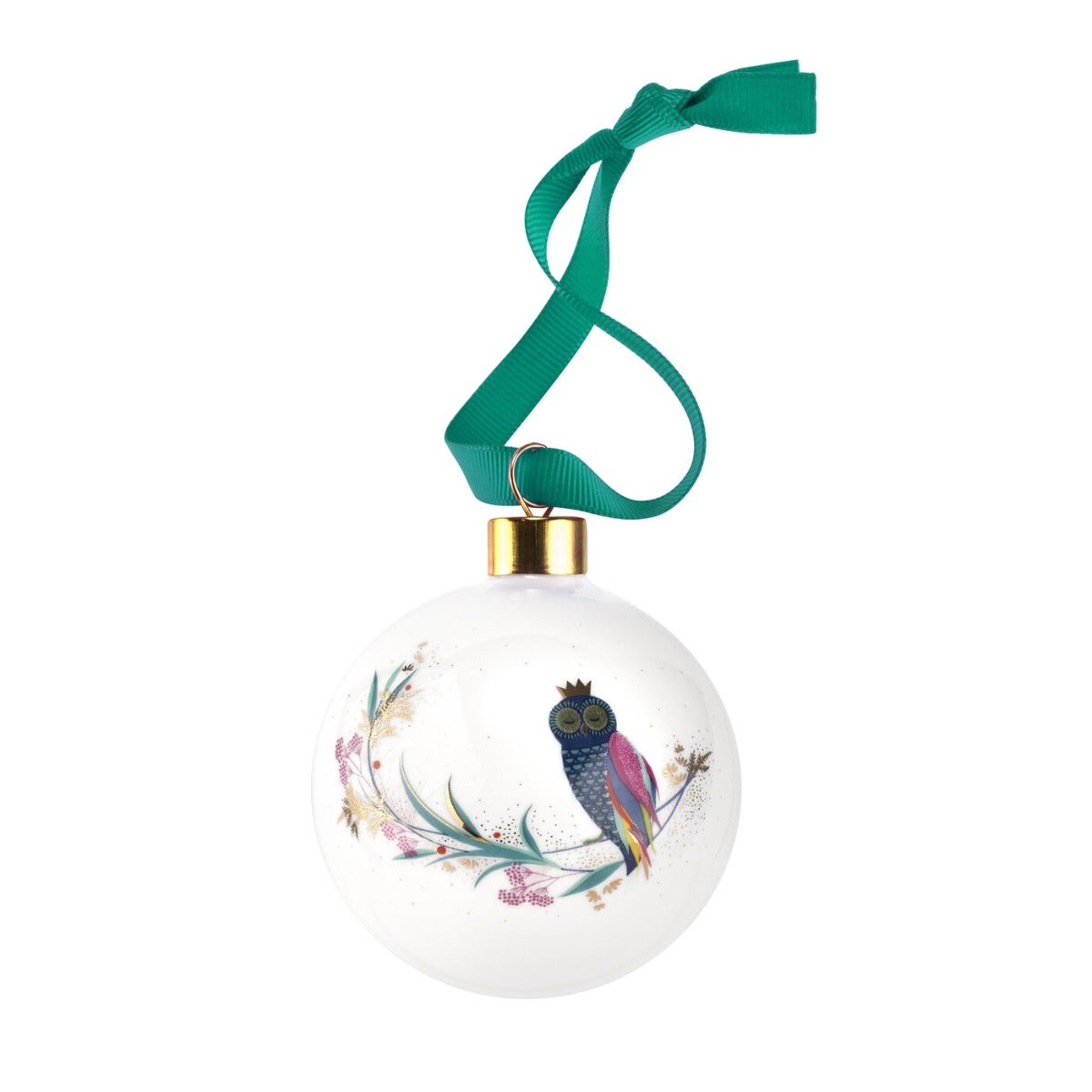 Sara Miller London Portmeirion Festive Owl Bauble