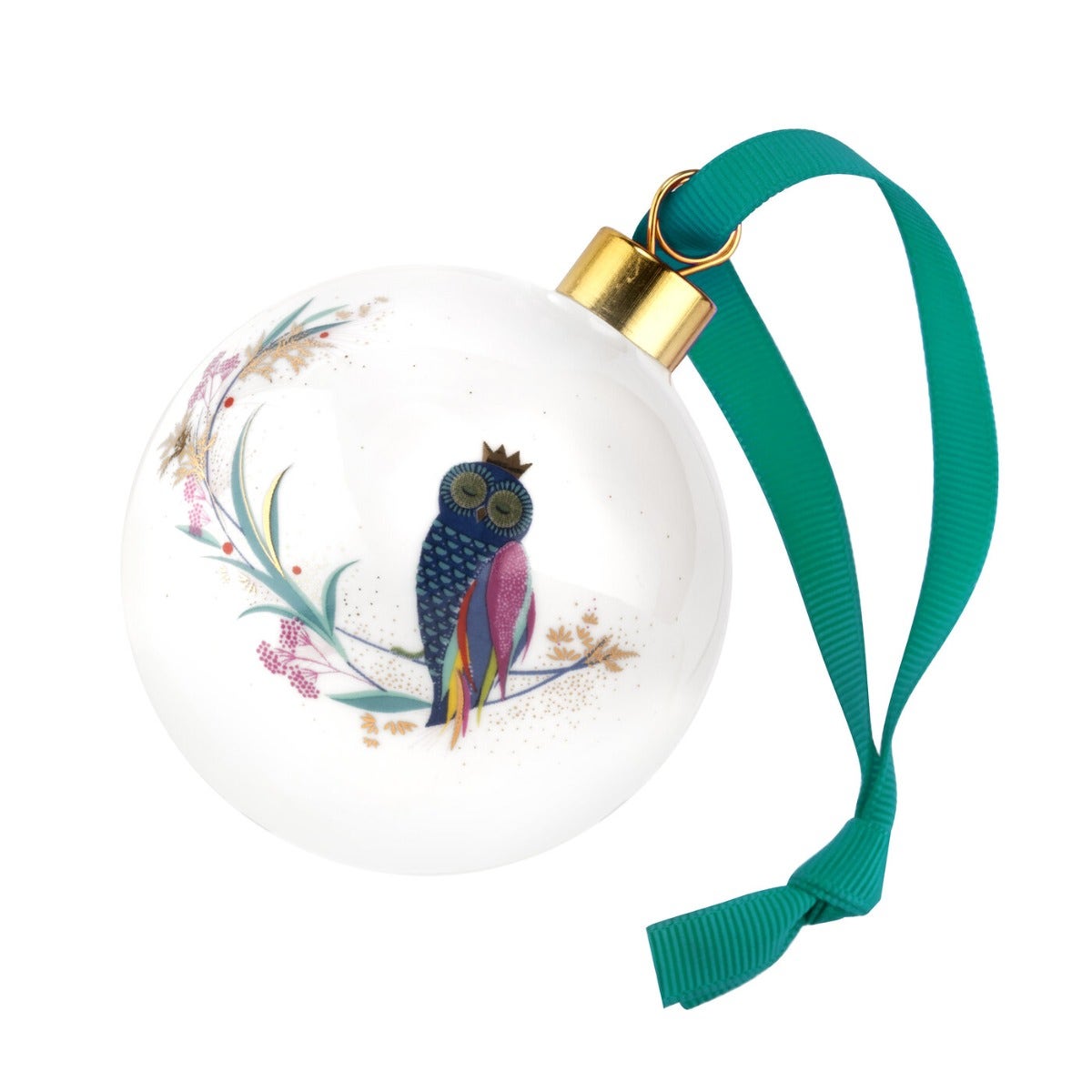 Sara Miller London Portmeirion Festive Owl Bauble