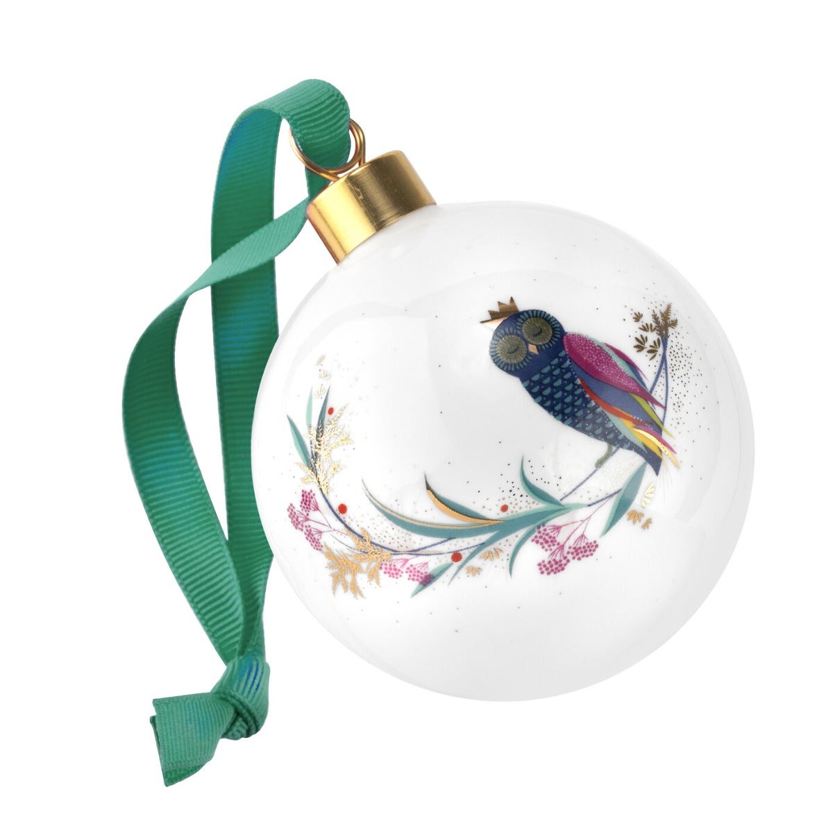 Sara Miller London Portmeirion Festive Owl Bauble