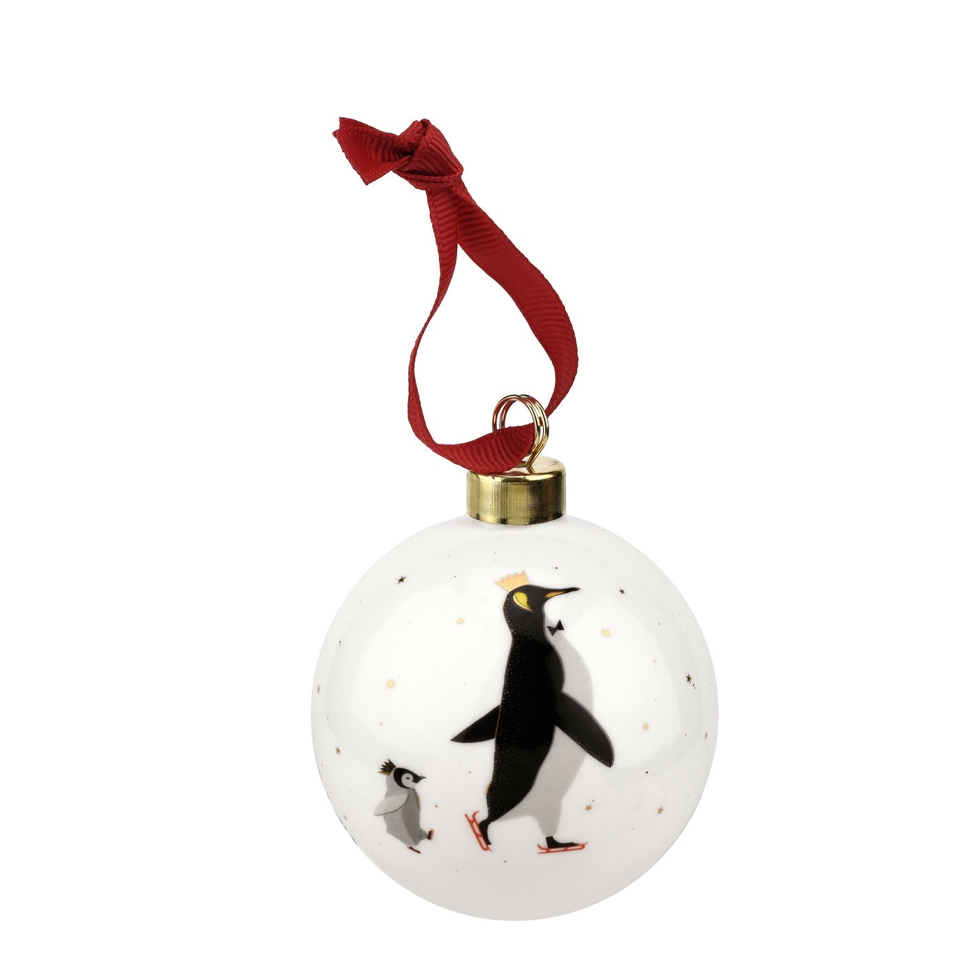 Sara Miller London Portmeirion Chelsea Penguin Skating Decoration 