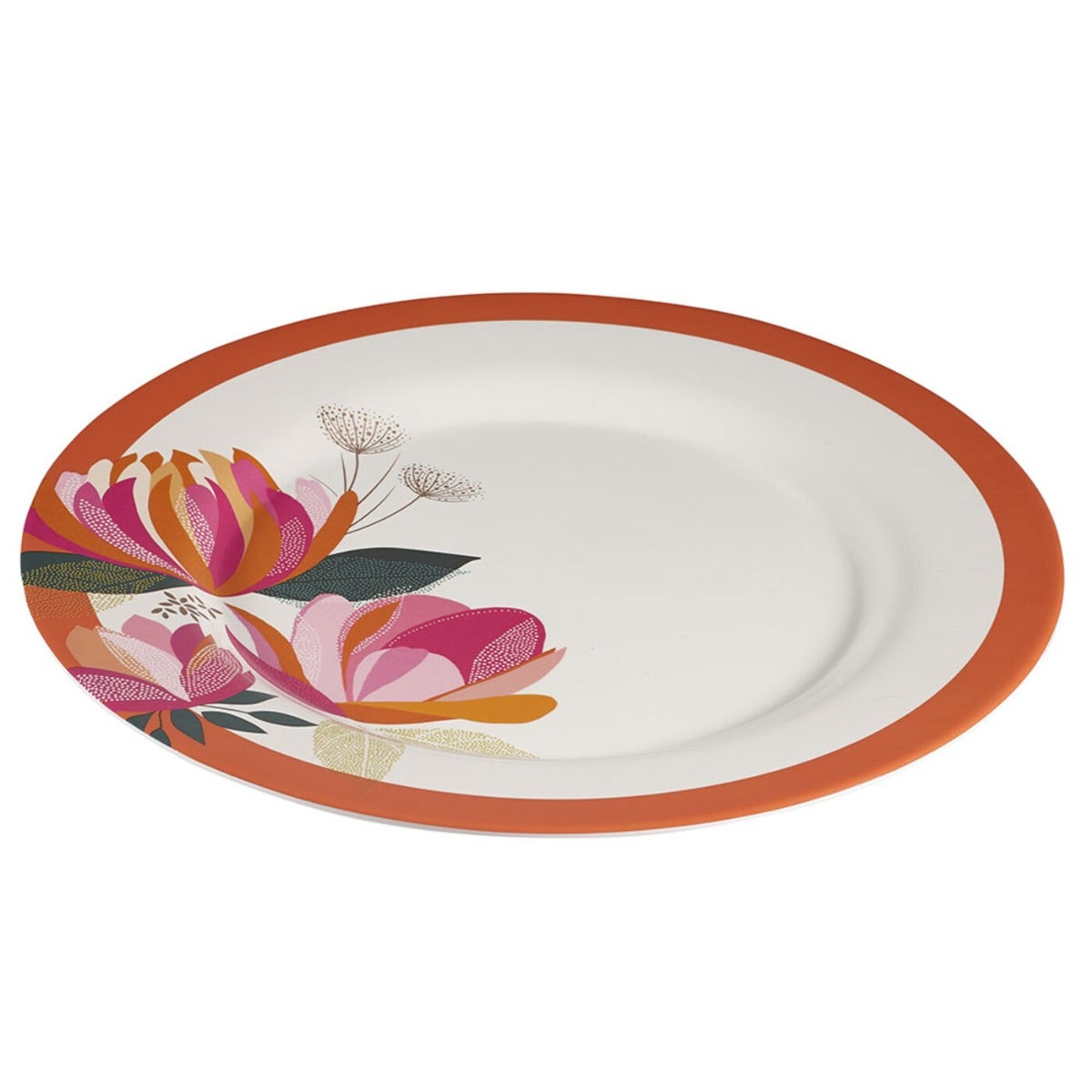 Sara Miller London Peony Collection Melamine Dinner Plates Set of 4