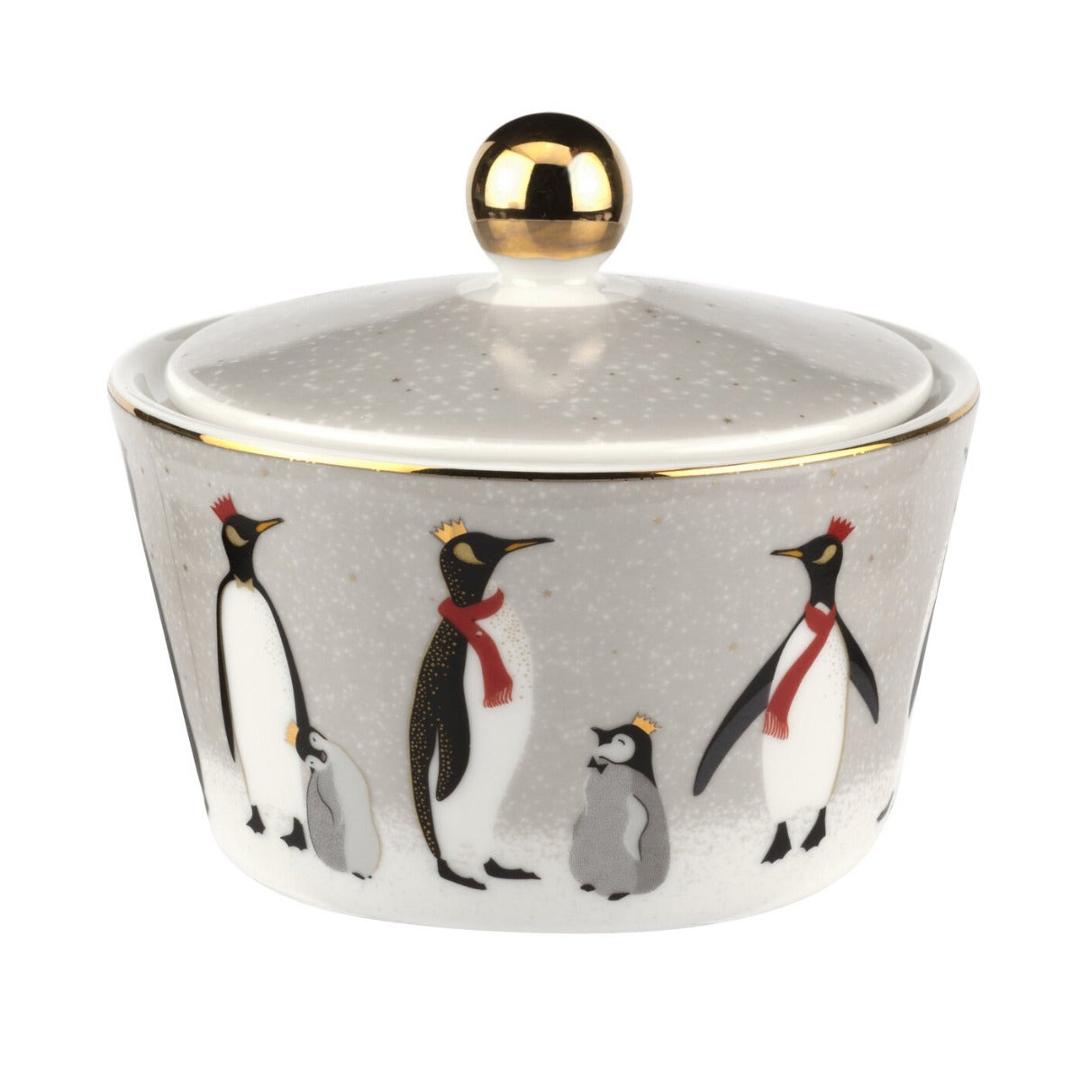 Sara Miller London Portmeirion Penguin Christmas Collection Lidded Bowl