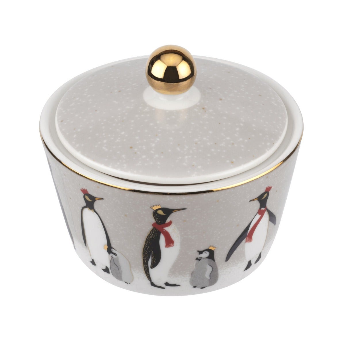 Sara Miller London Portmeirion Penguin Christmas Collection Lidded Bowl