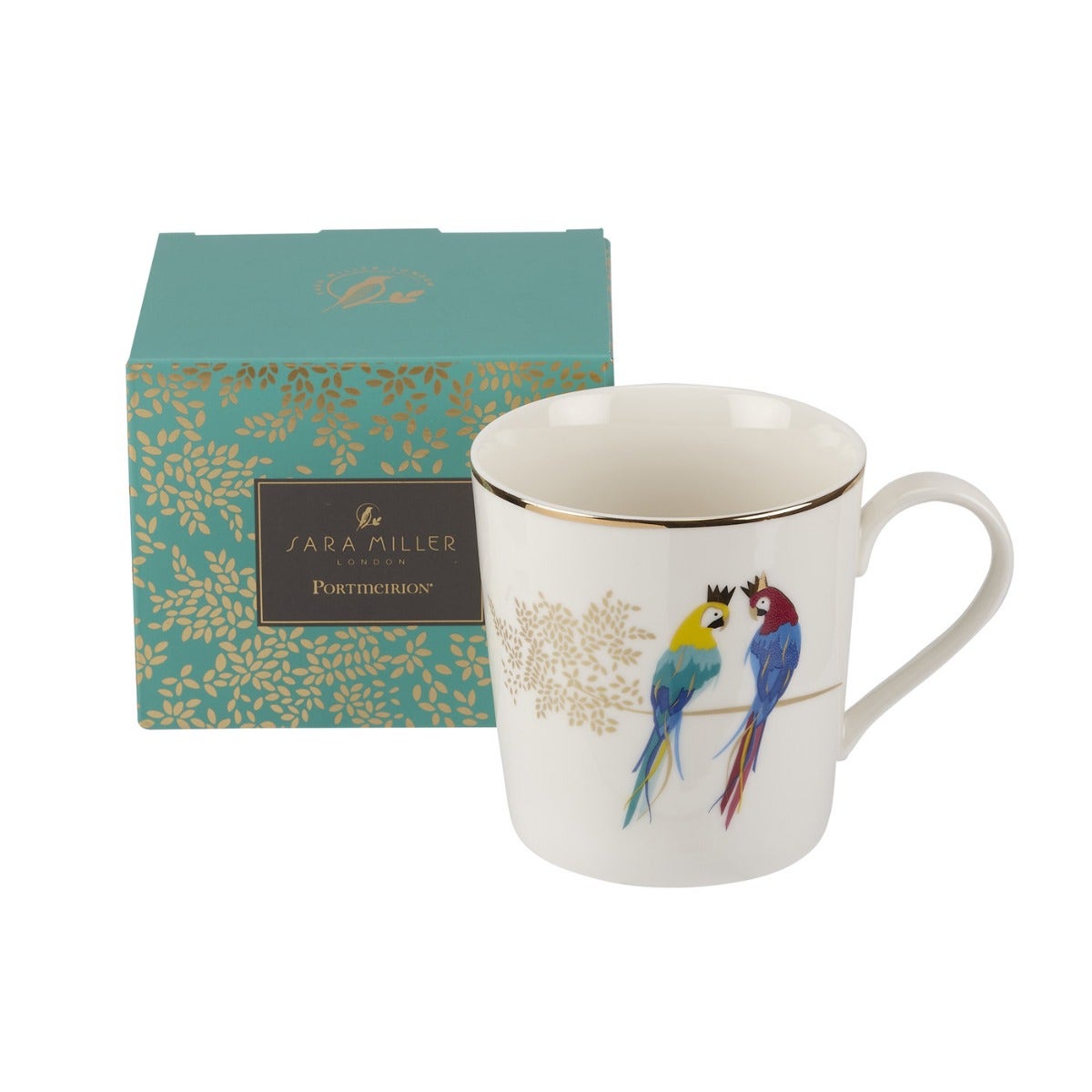 Sara Miller London Portmeirion Piccadilly Posing Parrots Mug