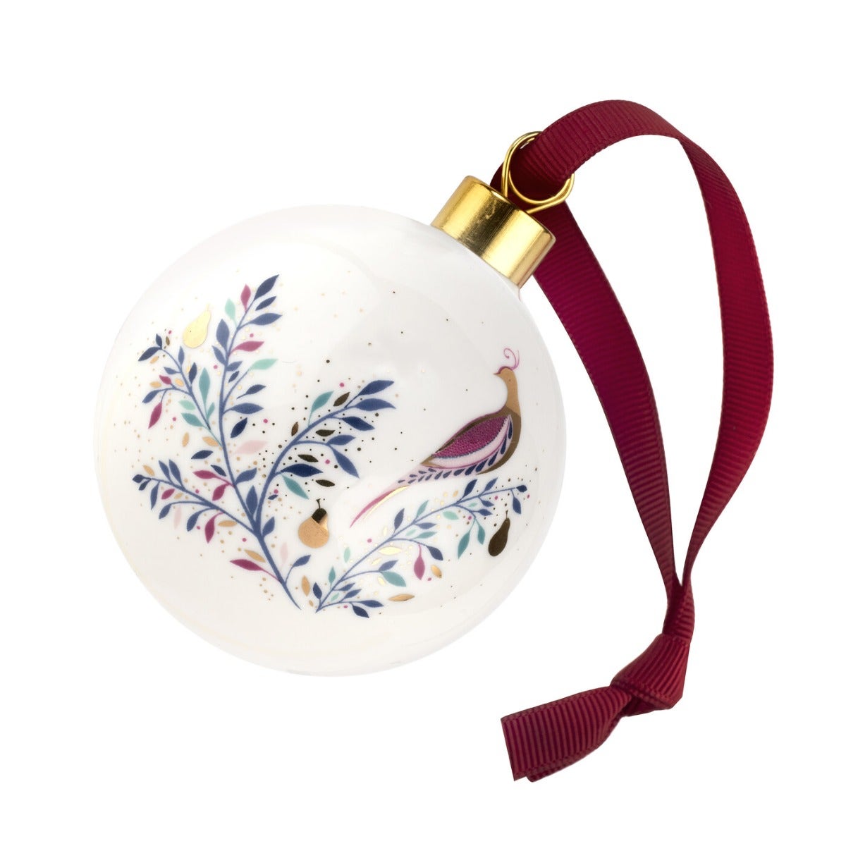 Sara Miller London Portmeirion Partridge in a Pear Tree Bauble