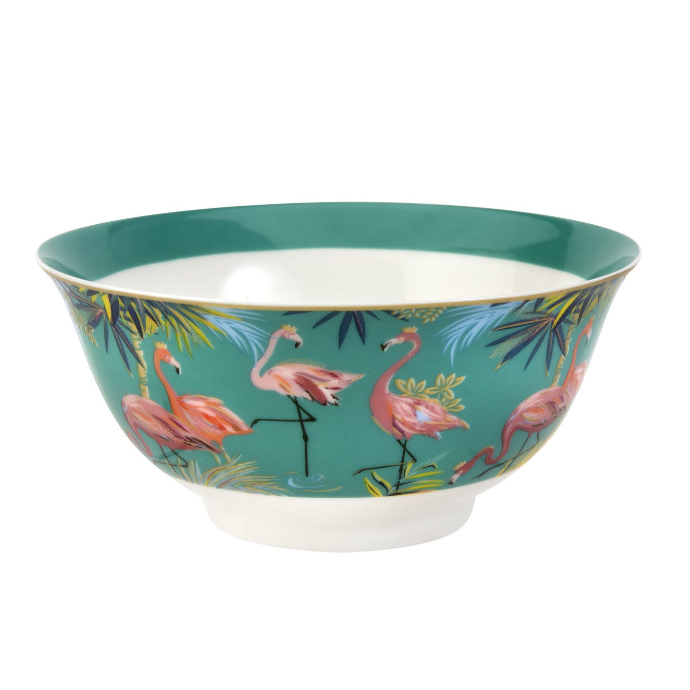 Sara Miller London Portmeirion Tahiti Candy Bowl Flamingo