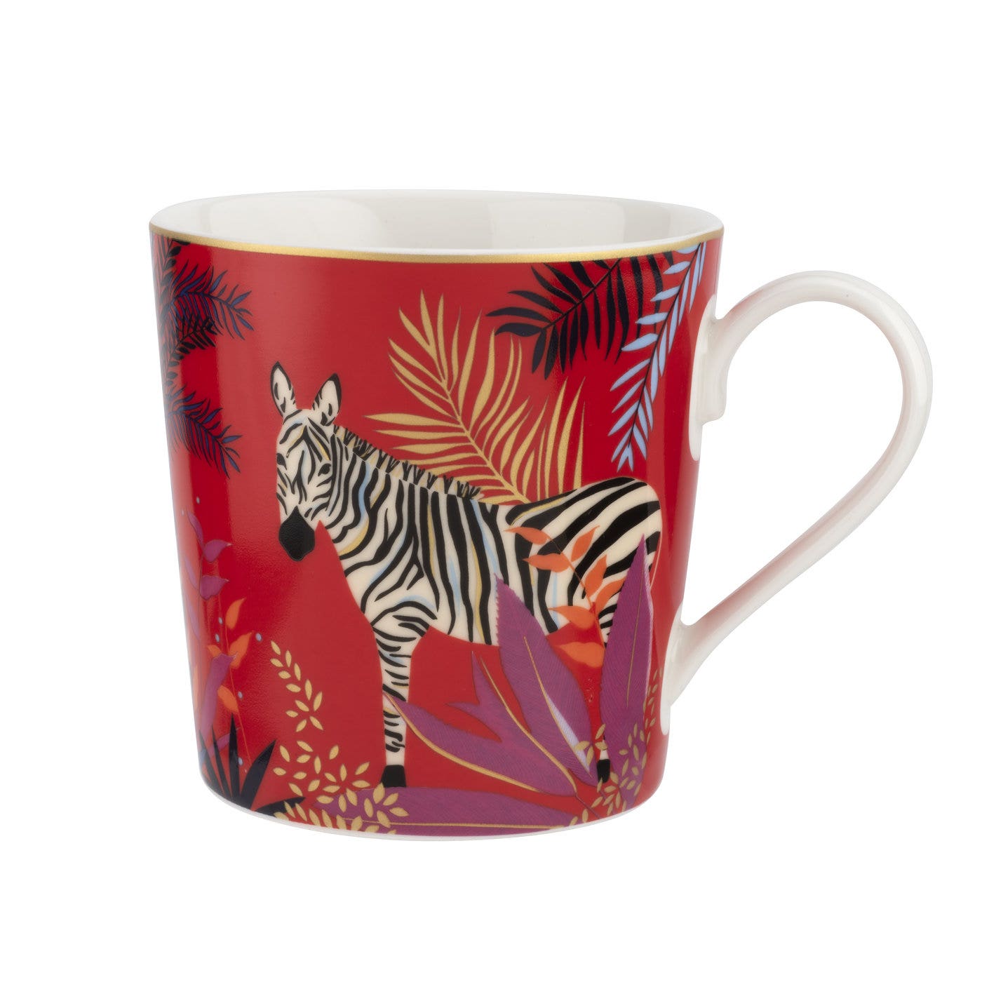 Sara Miller London Portmeirion Tahiti 12oz Mug Zebra