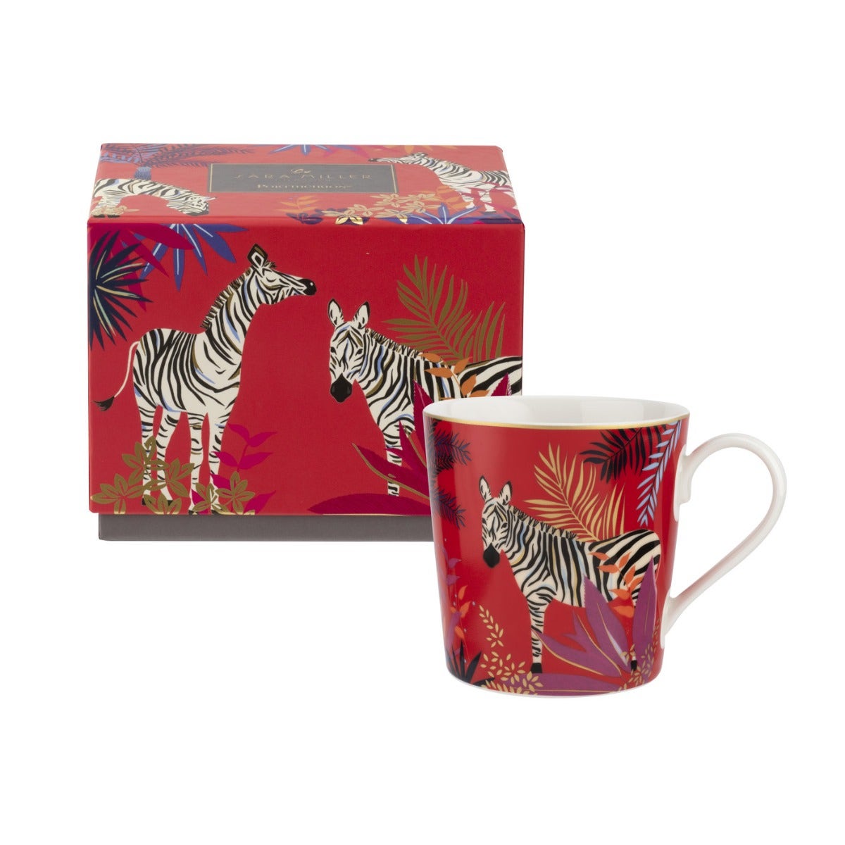 Sara Miller London Portmeirion Tahiti 12oz Mug Zebra