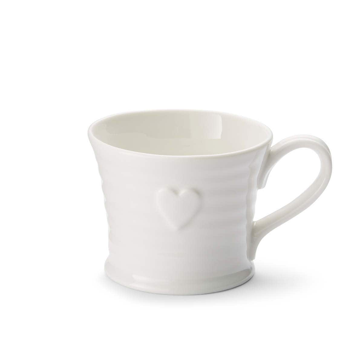 Sophie Conran for Portmeirion White Embossed Heart Mug Set of 4