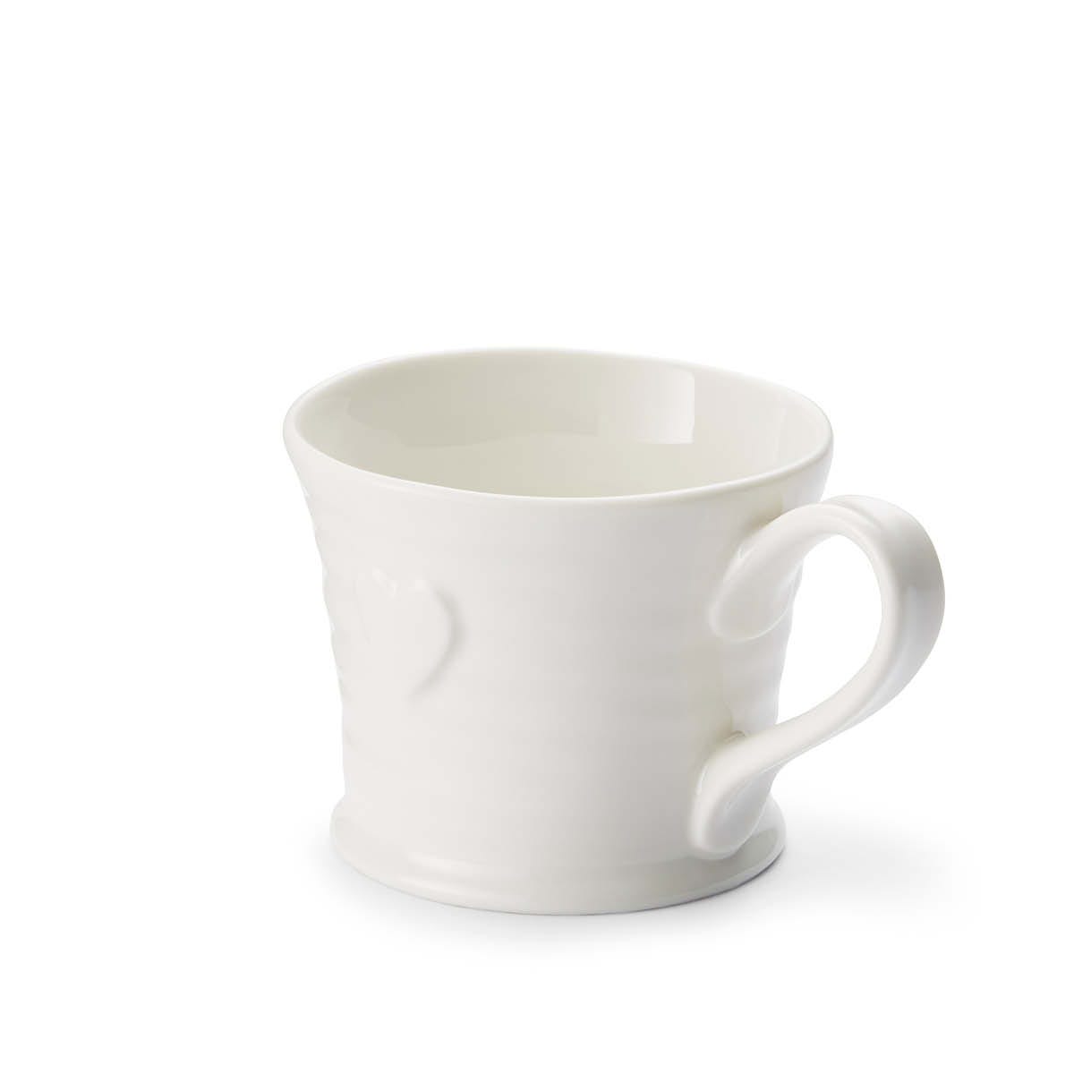 Sophie Conran for Portmeirion White Embossed Heart Mug Set of 4