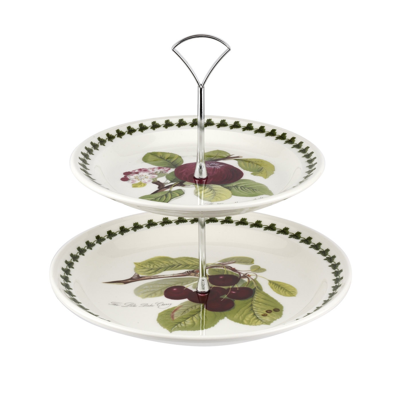 Seconds Portmeirion Pomona 2 Tier Cake Stand - No Guarantee Of Fruit Design