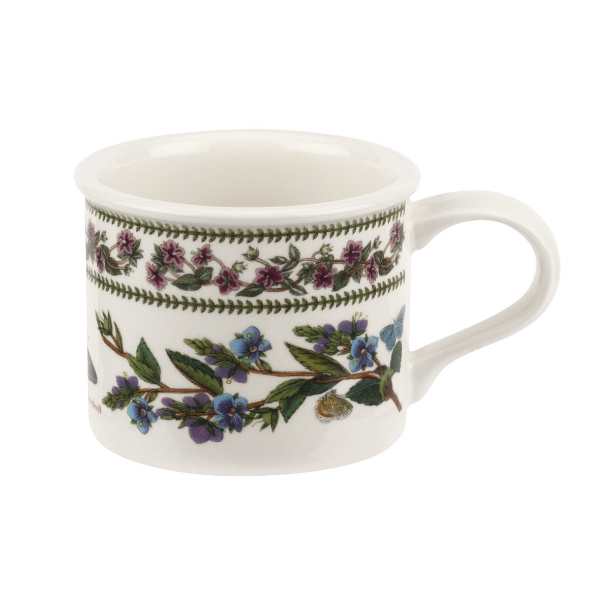 Seconds Portmeirion Variations Set Of 6 Tea Cup and Saucers (Drum Shape) - No Guarantee of Flower Design