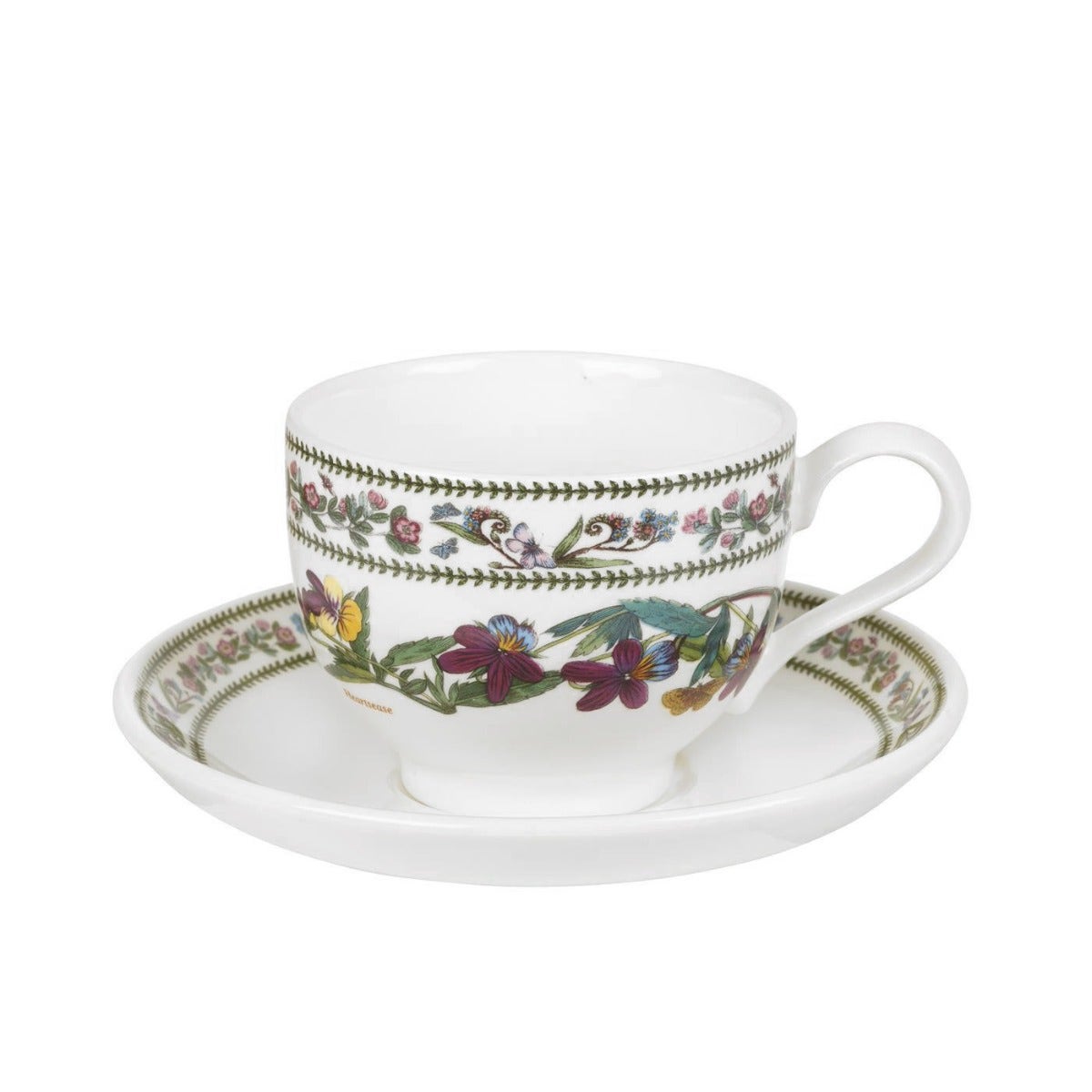 Seconds Portmeirion Variations Set Of 6 Teacup and Saucer - No Guarantee of Flower Design