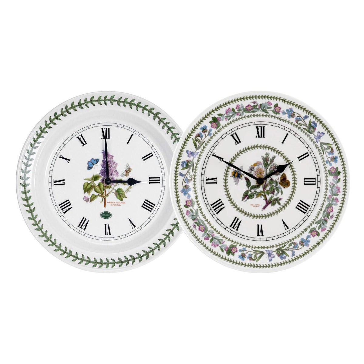 Seconds Portmeirion Botanic Garden/ Variations 10 Inch Wall Clock - No Guarantee of Flower Design