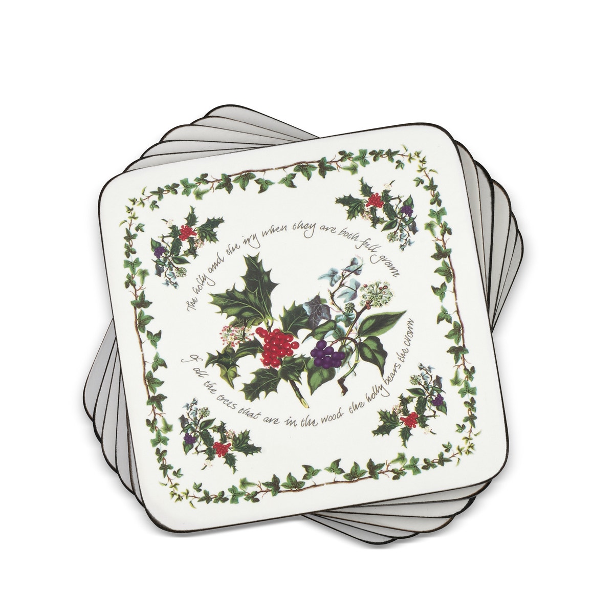 Pimpernel The Holly and The Ivy Coasters Set of 6 