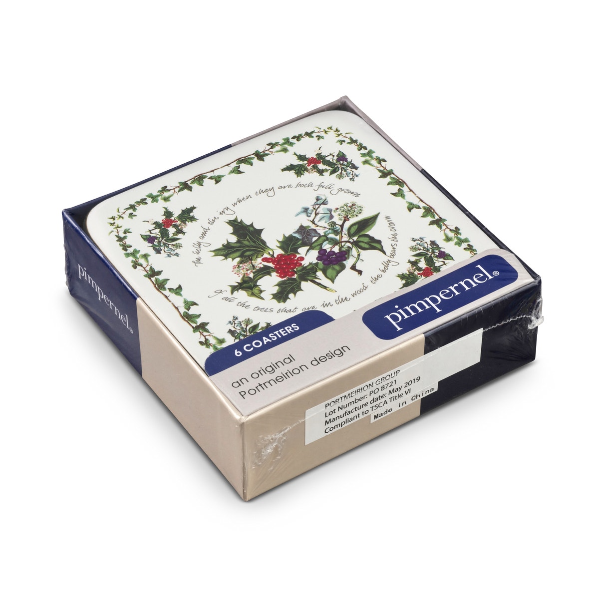 Pimpernel The Holly and The Ivy Coasters Set of 6 