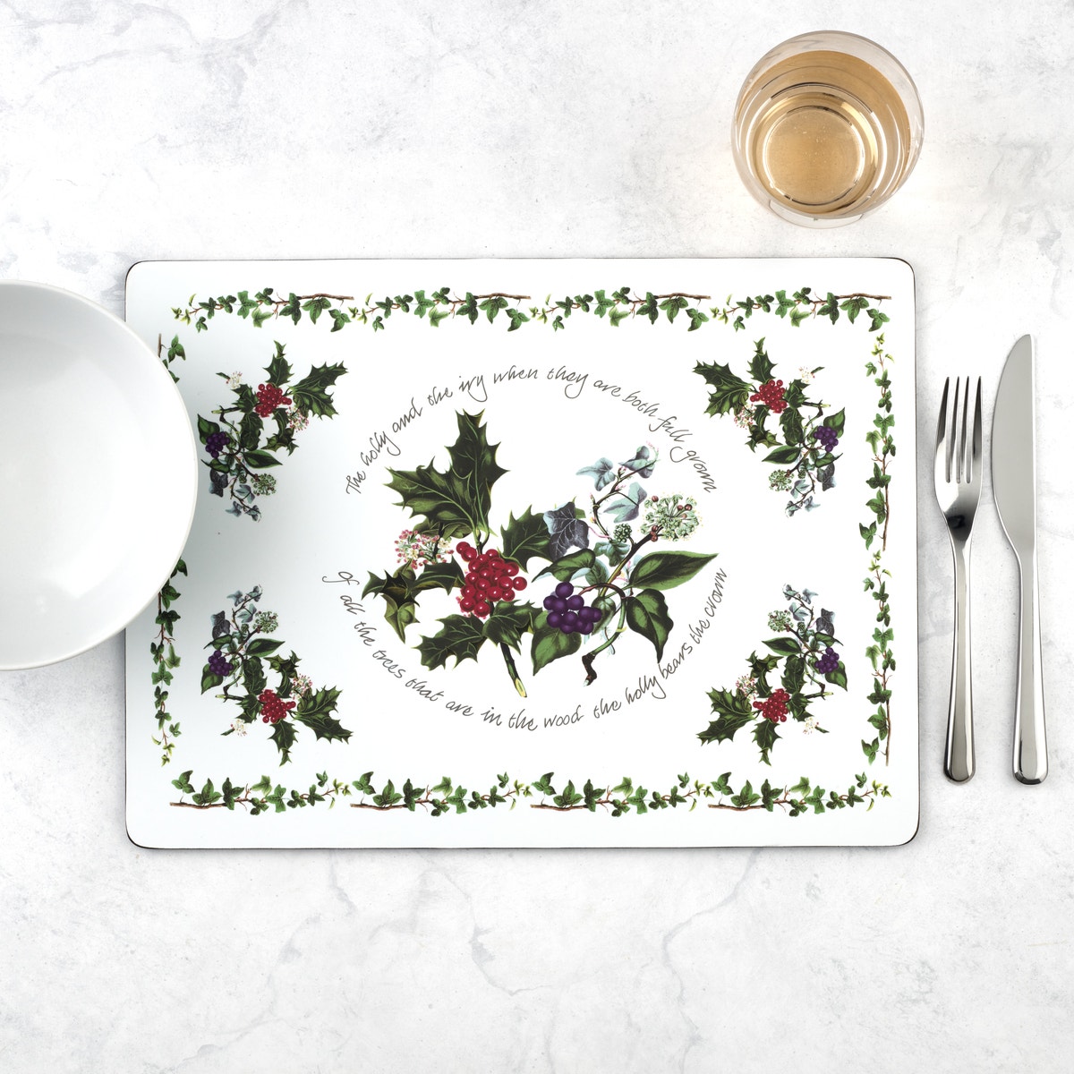 Pimpernel The Holly and The Ivy Large Placemats Set of 4