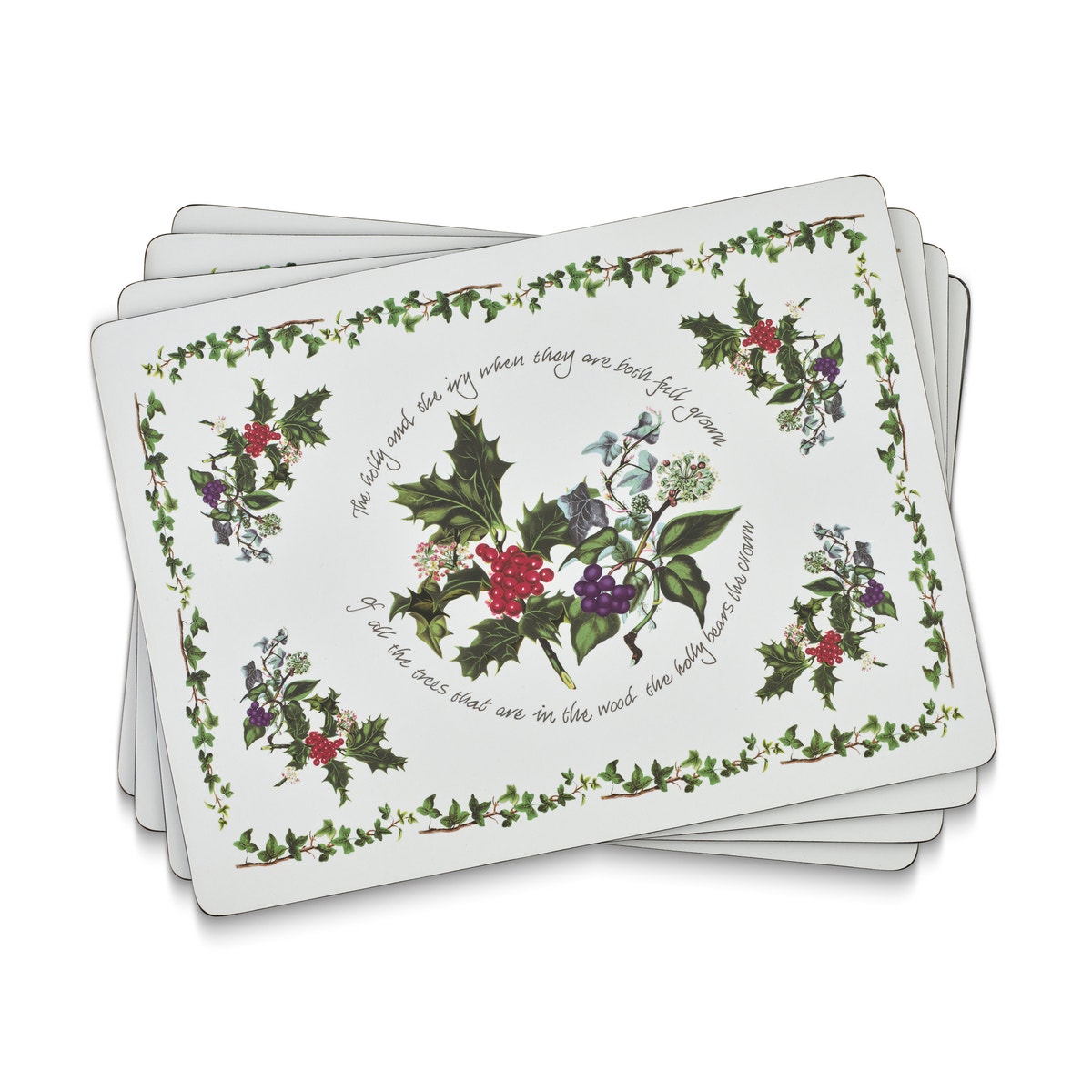 Pimpernel The Holly and The Ivy Large Placemats Set of 4