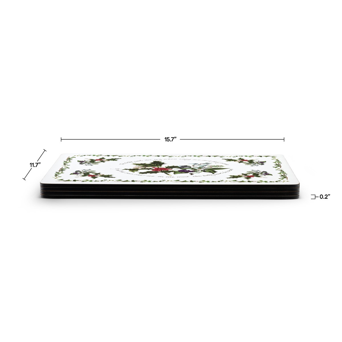 Pimpernel The Holly and The Ivy Large Placemats Set of 4