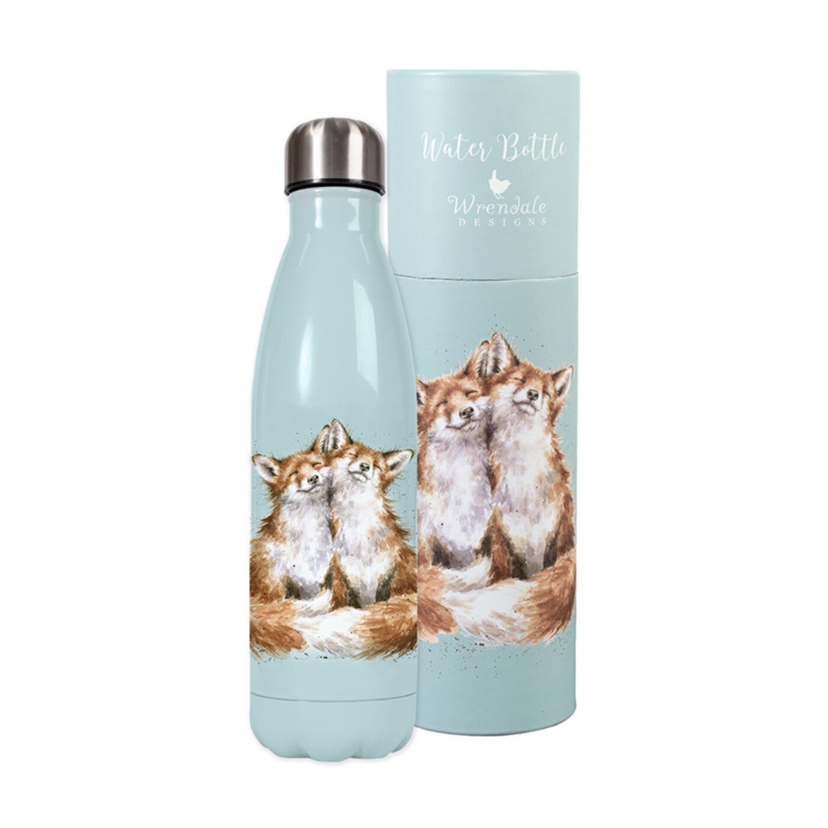 Royal Worcester Wrendale Designs Foxes Water Bottle