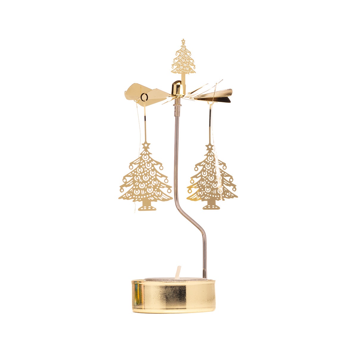 Oh Xmas Tree Spinner Tealight Candle Holder