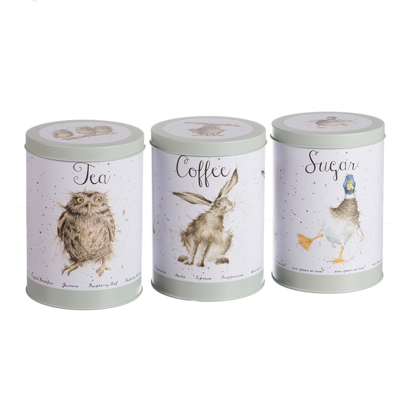 Wrendale Designs Tea, Coffee and Sugar Tin Set of 3