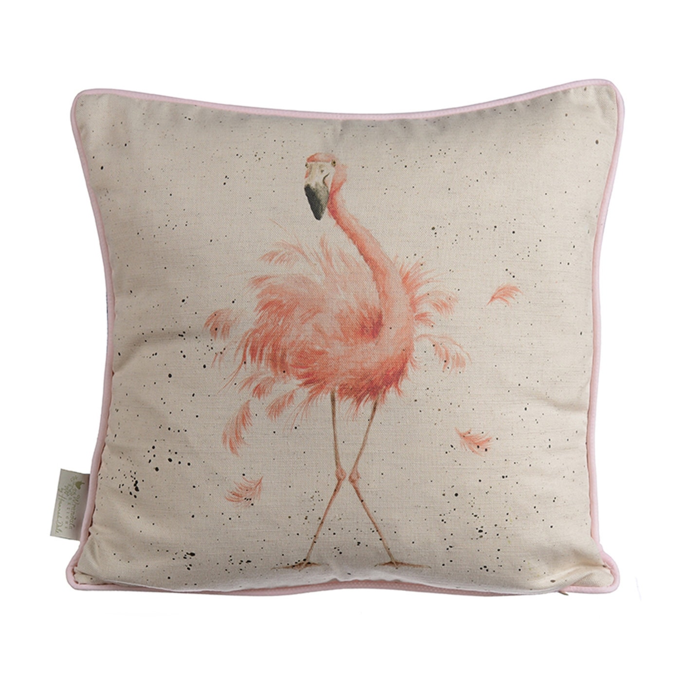 Royal Worcester Wrendale Designs Pink Lady Flamingo Cushion